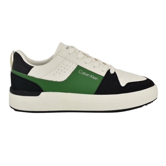 Calvin Klein Other - Calvin Klein Men's Blayne Casual Lace-Up White, Green, and Black Sneakers